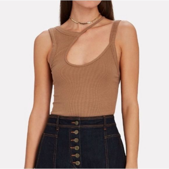 ALIX NYC ALLEN ASYMMETRICAL Rib Knit Bodysuit Size M - Picture 3 of 6